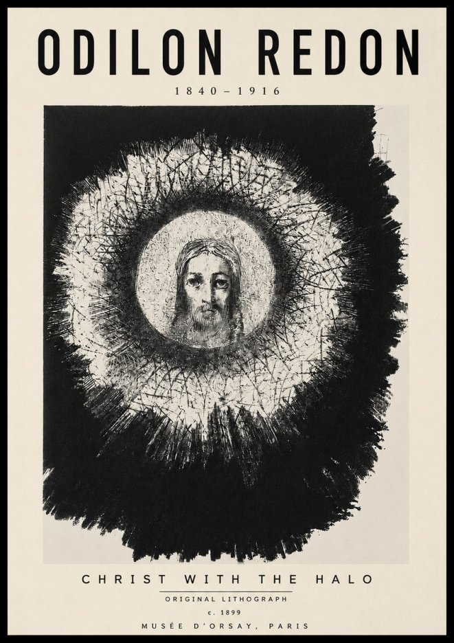 Odilon Redon Christ with the Halo No4 - Poszter
