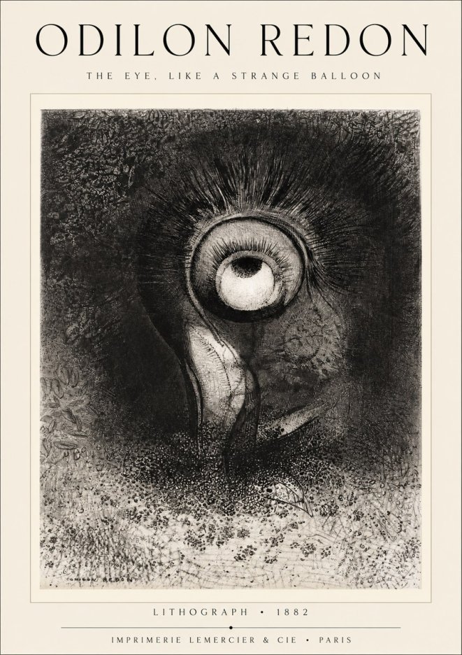 Odilon Redon The Eye, Like a Strange Balloon No1 - Poszter