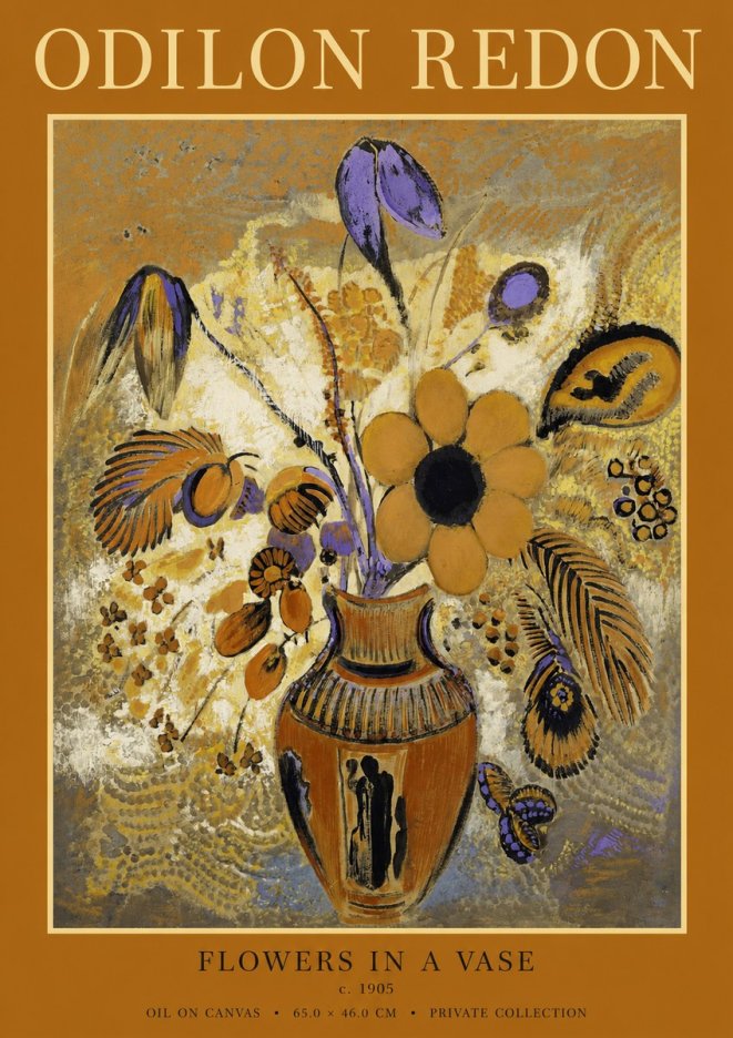 Odilon Redon Flowers in a Vase II No1 - Poszter