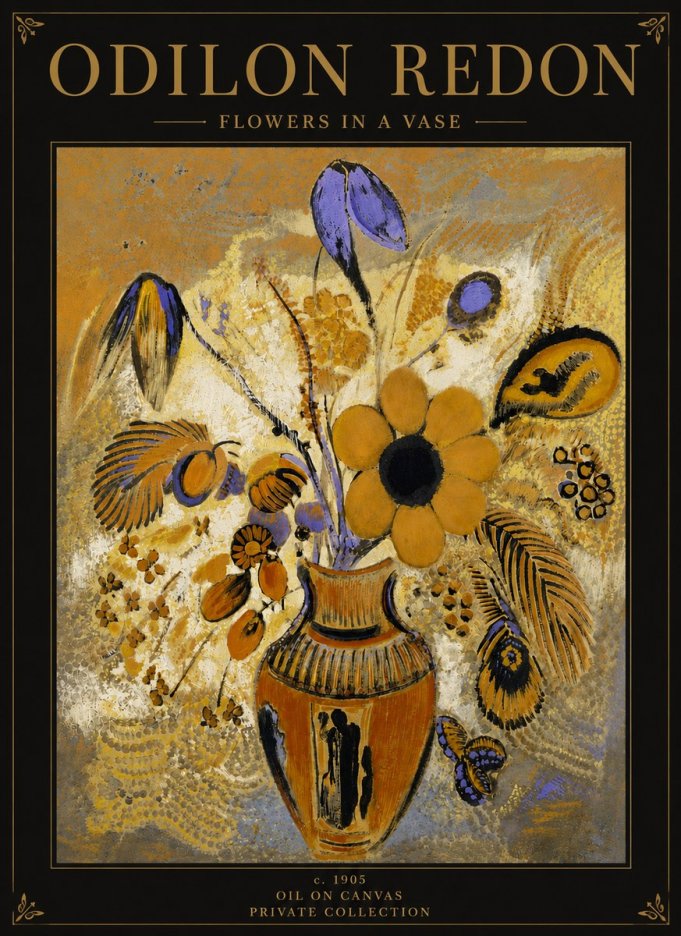 Odilon Redon Flowers in a Vase II No4 - Poszter