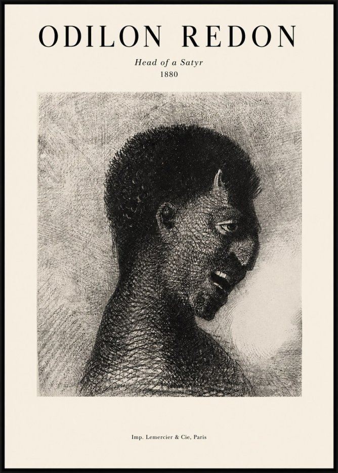 Odilon Redon Head of a Satyr No1 - Poszter