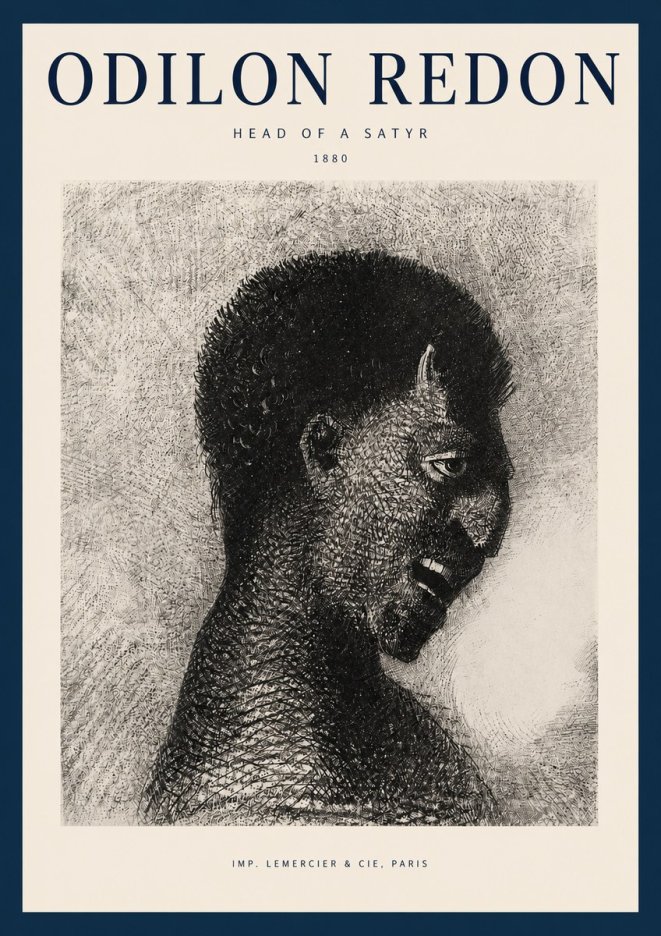 Odilon Redon Head of a Satyr No2 - Poszter