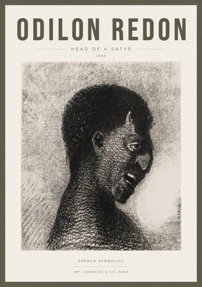 Odilon Redon Head of a Satyr No3 - Poszter
