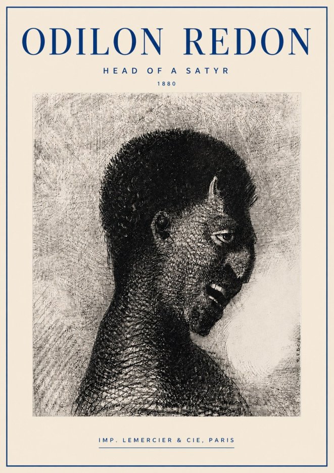 Odilon Redon Head of a Satyr No4 - Poszter