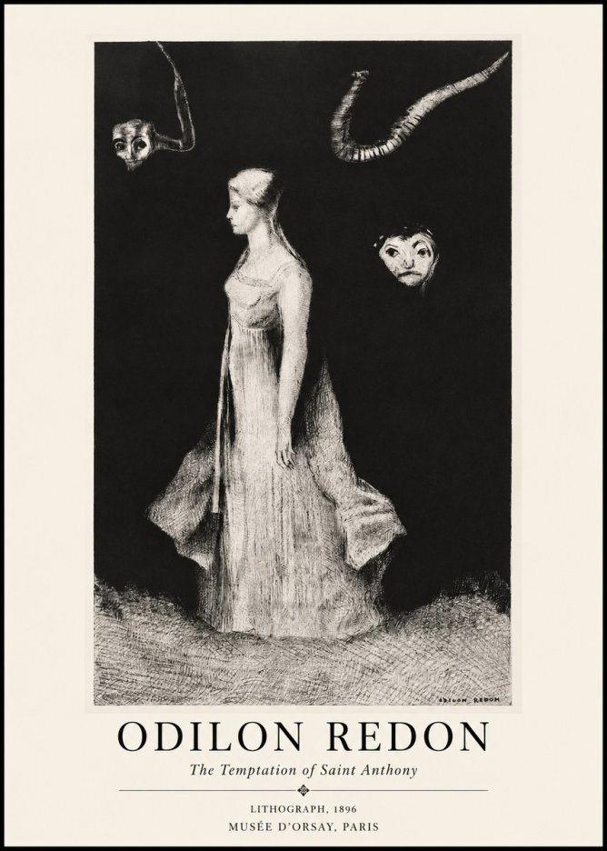 Odilon Redon The Temptation of Saint Anthony No1 - Poszter