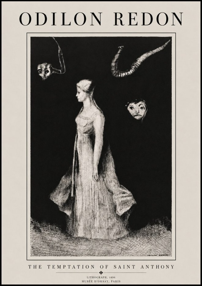 Odilon Redon The Temptation of Saint Anthony No3 - Poszter