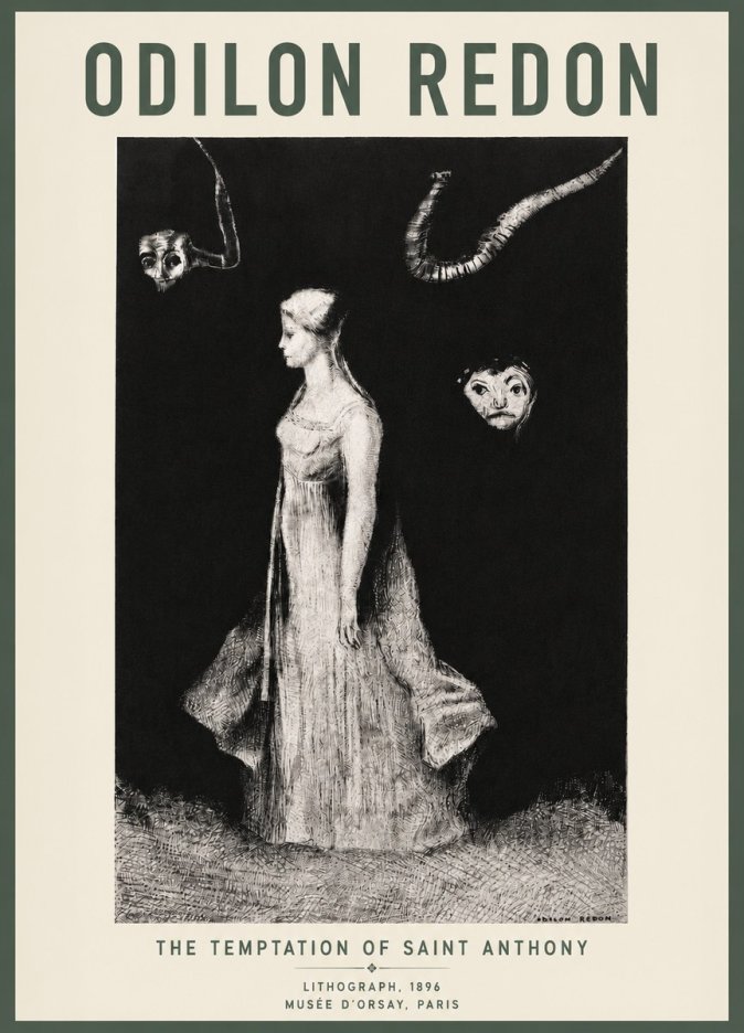 Odilon Redon The Temptation of Saint Anthony No4 - Poszter