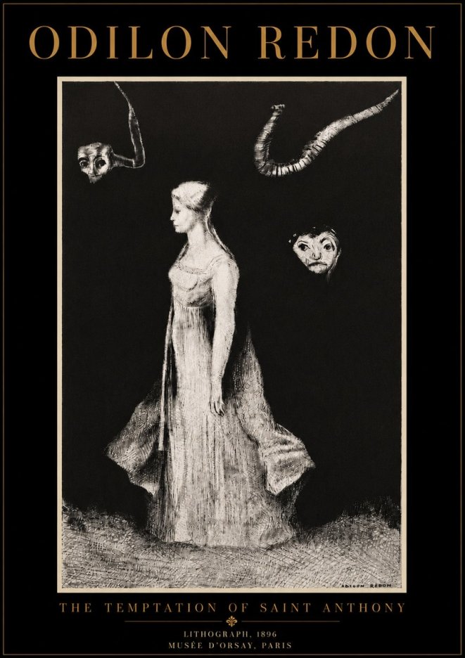 Odilon Redon The Temptation of Saint Anthony No6 - Poszter