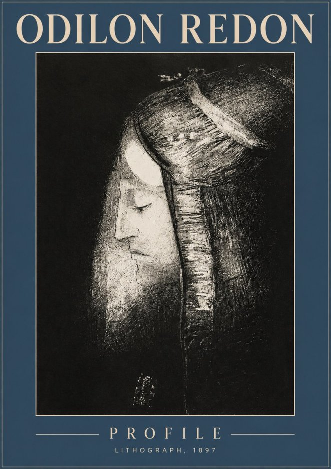 Odilon Redon Profile No2 - Poszter