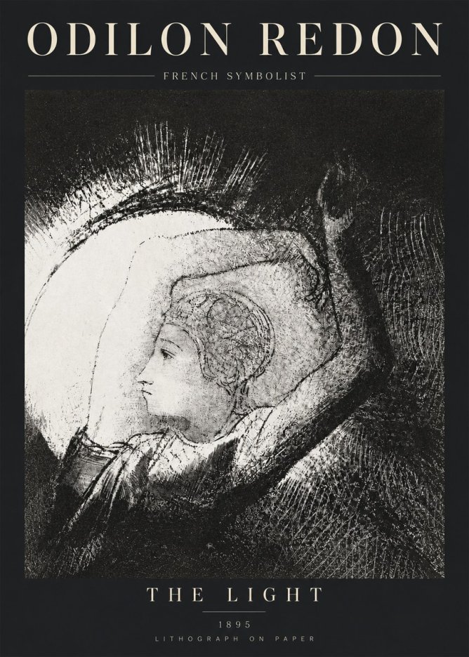 Odilon Redon The Light No3 - Poszter