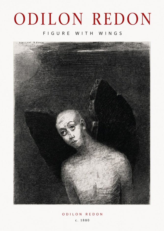 Odilon Redon Figure with Wings No4 - Poszter