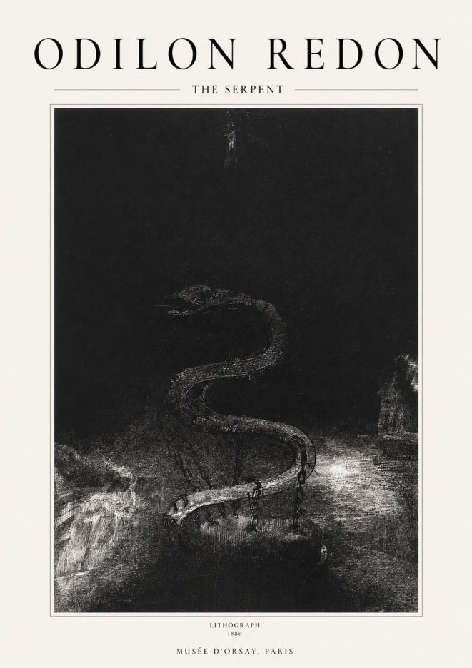 Odilon Redon The Serpent No1 - Poszter