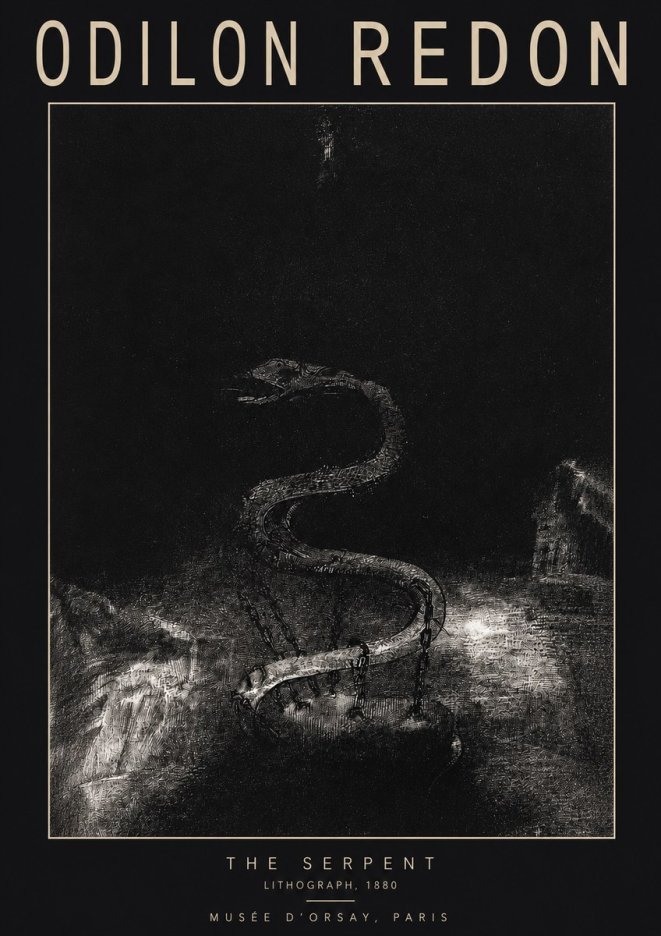 Odilon Redon The Serpent No2 - Poszter
