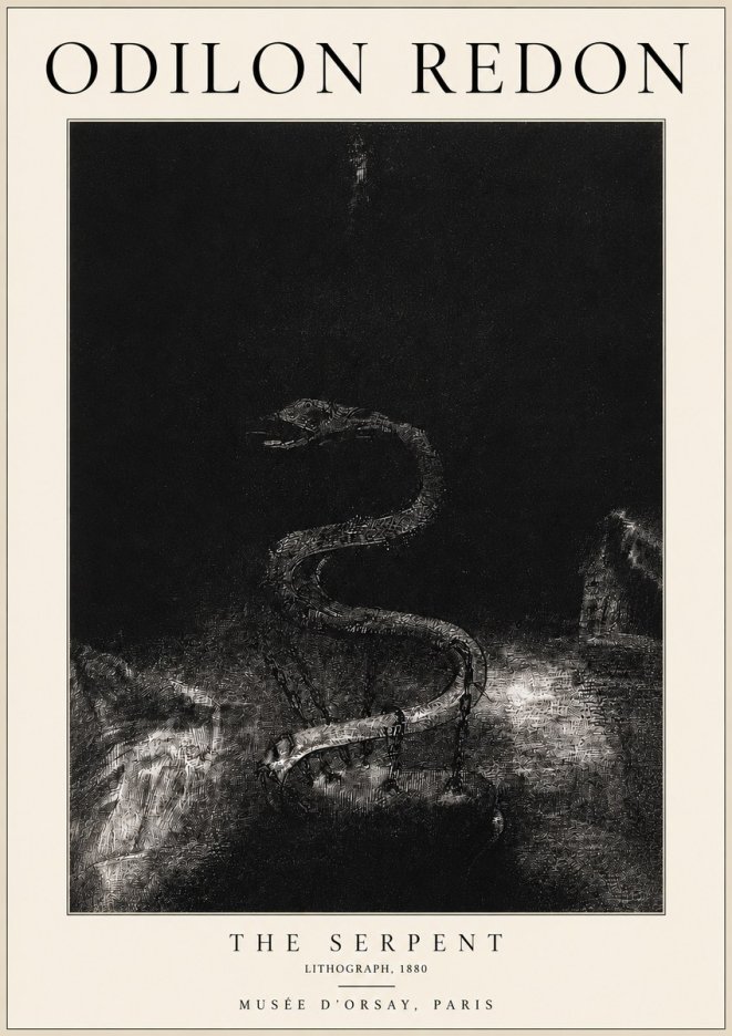 Odilon Redon The Serpent No3 - Poszter