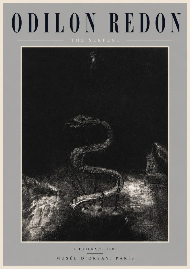 Odilon Redon The Serpent No4 - Poszter