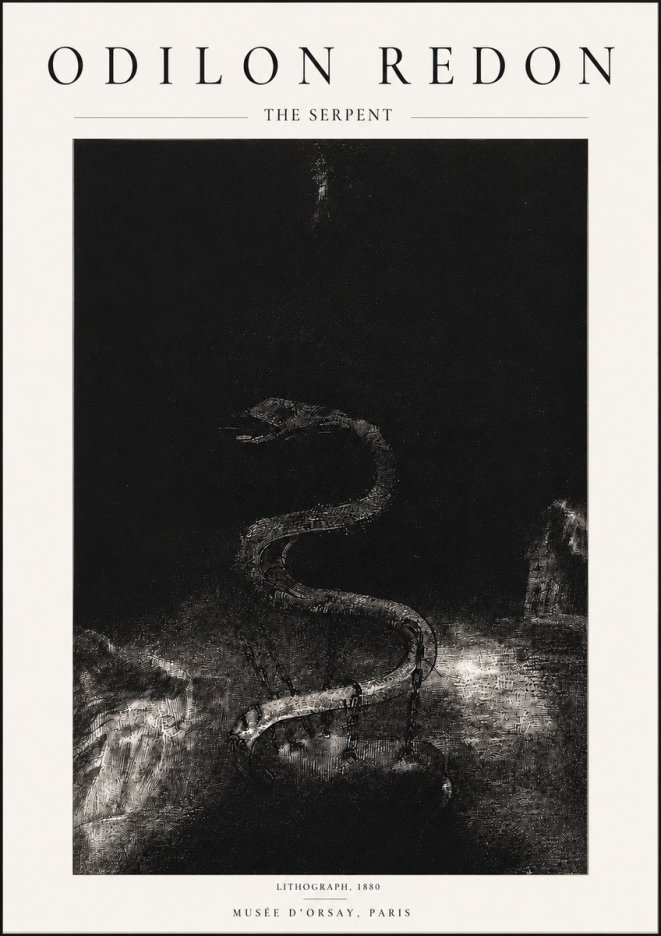 Odilon Redon The Serpent No5 - Poszter