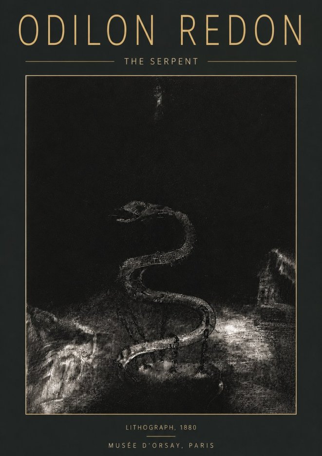 Odilon Redon The Serpent No6 - Poszter