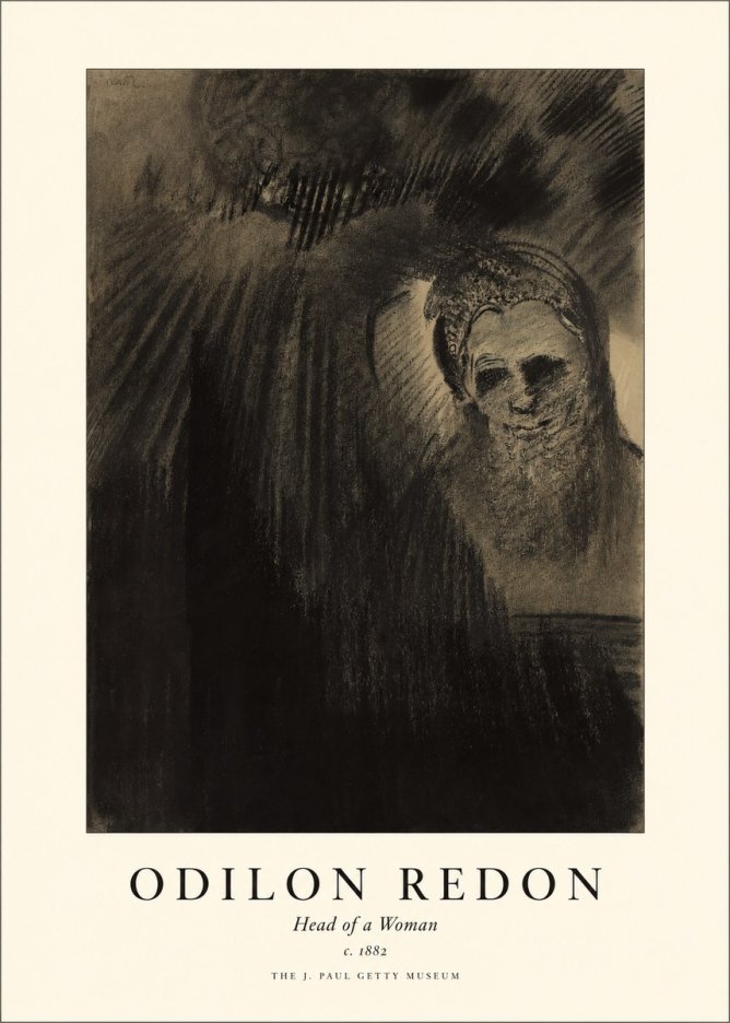 Odilon Redon Head of a Woman No1 - Poszter