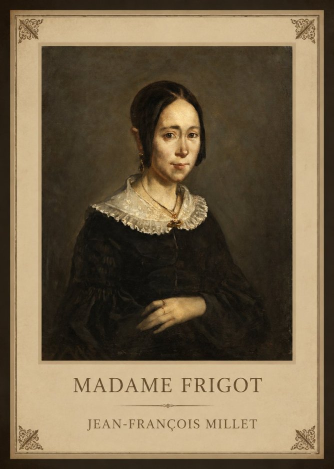 Jean-François Millet Madame Frigot No1 - Poszter