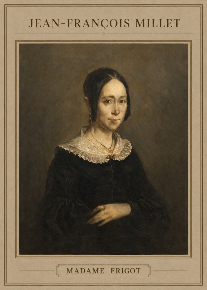 Jean-François Millet Madame Frigot No4 - Poszter