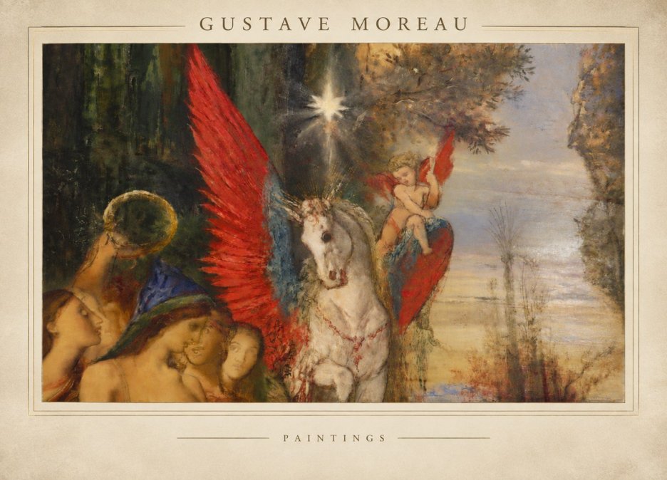 Gustave Moreau Pegasus No4 - Poszter