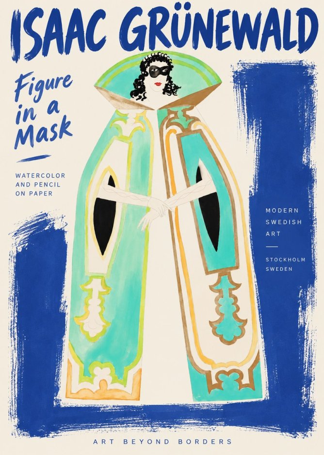 Isaac Grünewald Figure in a Mask No4 - Poszter