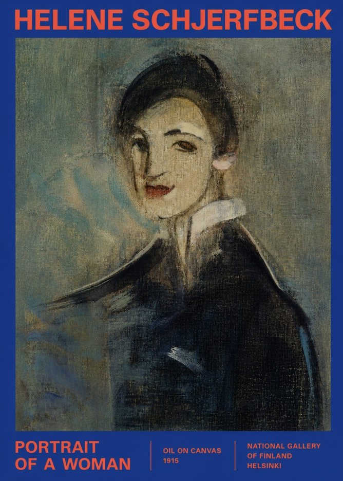Helene Schjerfbeck Portrait of a Woman II No2 - Poszter