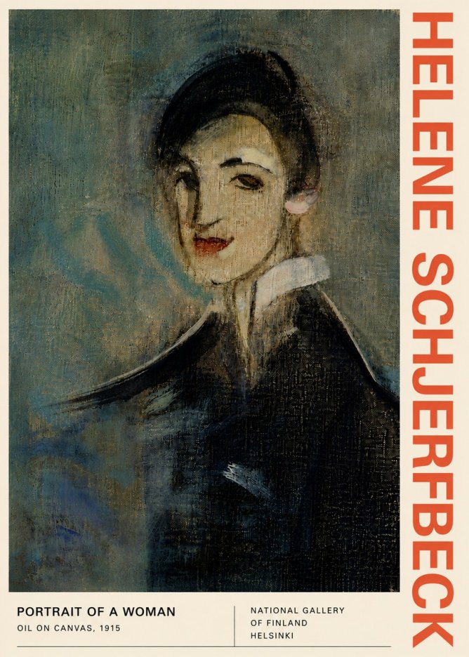 Helene Schjerfbeck Portrait of a Woman II No6 - Poszter