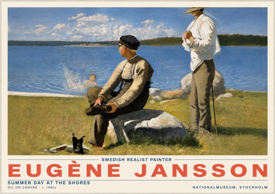 Eugène Jansson Summer Day at the Shores No6 - Poszter