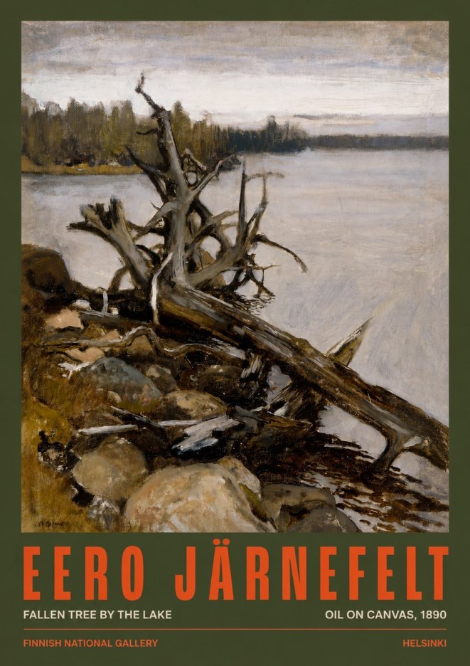Eero Järnefelt Fallen Tree by the Lake No2 - Poszter