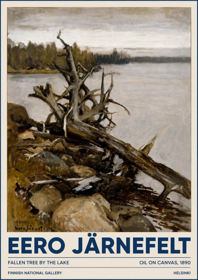 Eero Järnefelt Fallen Tree by the Lake No3 - Poszter