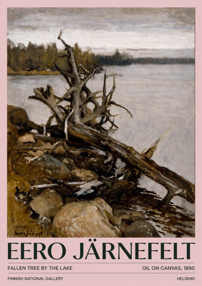 Eero Järnefelt Fallen Tree by the Lake No4 - Poszter