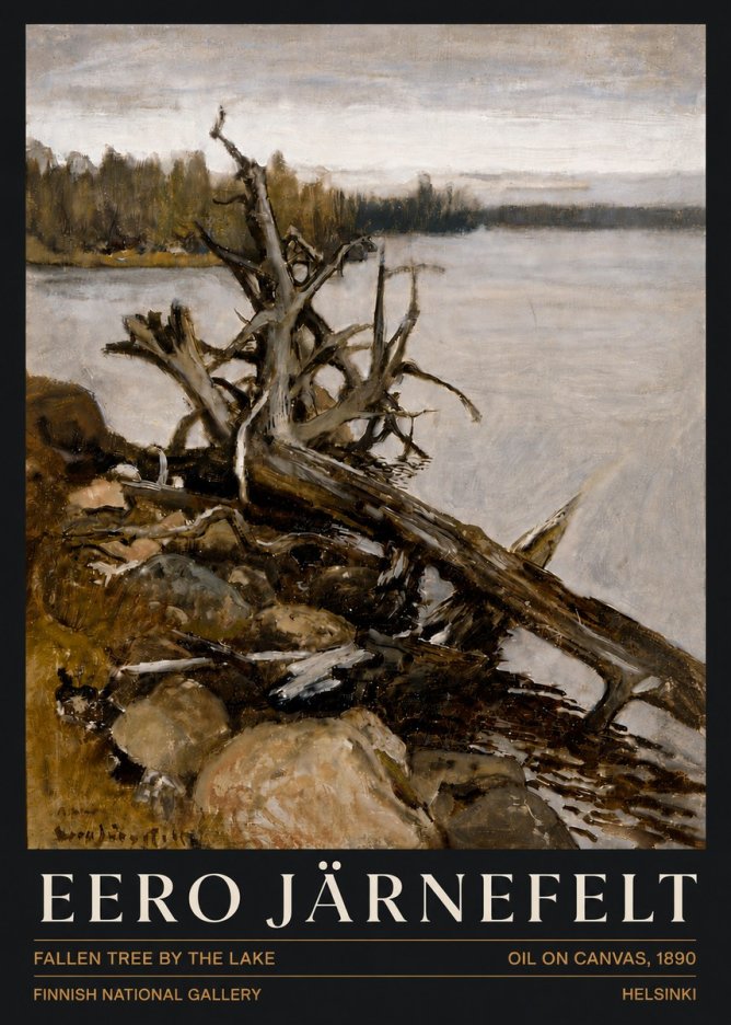 Eero Järnefelt Fallen Tree by the Lake No6 - Poszter