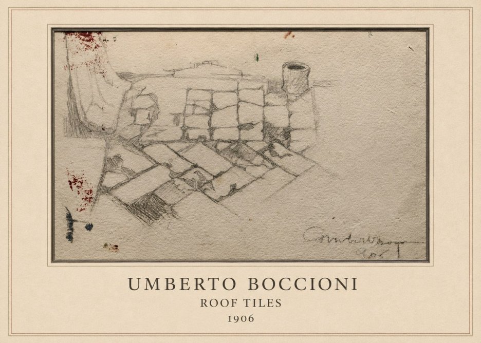 Umberto Boccioni Roof Tiles No4 - Poszter