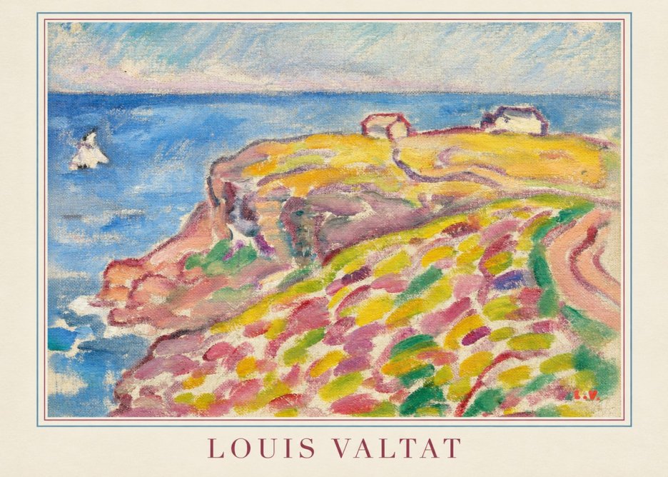 Louis Valtat Coastal Landscape with Bather No4 - Poszter