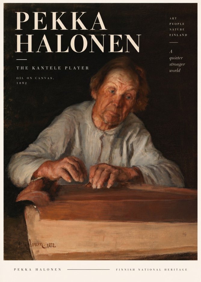 Pekka Halonen The Kantele Player No6 - Poszter