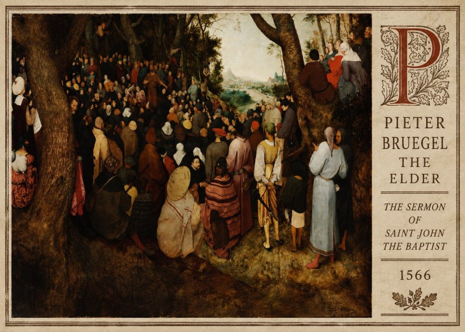 Pieter Bruegel The Sermon of Saint John the Baptist I No6 - Poszter