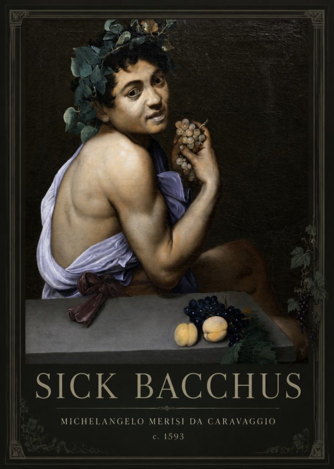 Michelangelo Merisi da Caravaggio Sick Bacchus No1 - Poszter