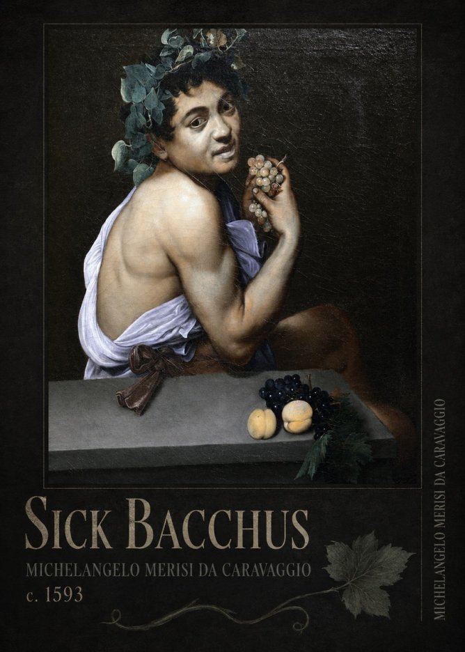 Michelangelo Merisi da Caravaggio Sick Bacchus No2 - Poszter