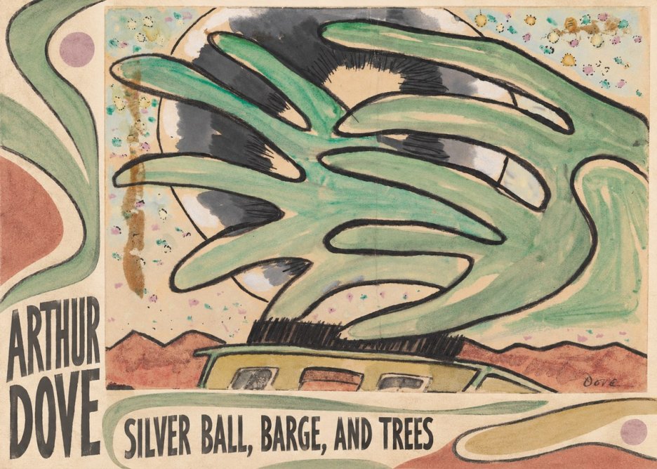 Arthur Dove Silver Ball, Barge, and Trees No2 - Poszter