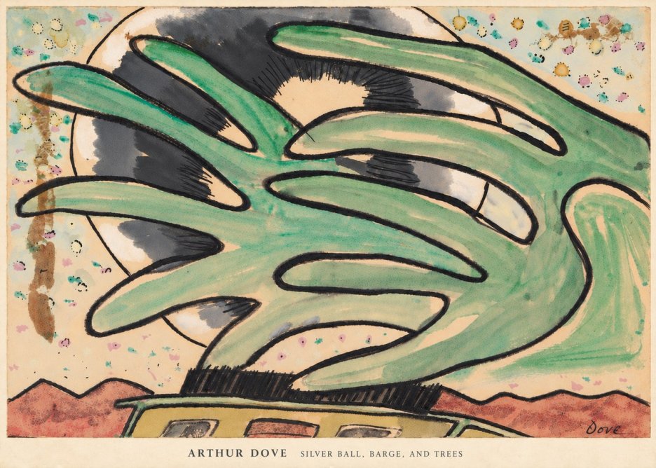 Arthur Dove Silver Ball, Barge, and Trees No6 - Poszter