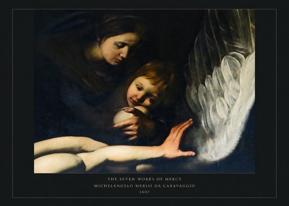 Michelangelo Merisi da Caravaggio The Seven Works of Mercy IV No5 - Poszter