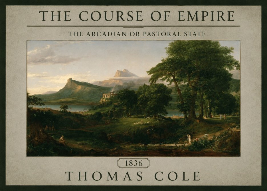 Thomas Cole The Course of Empire - the Arcadian or Pastoral State No4 - Poszter