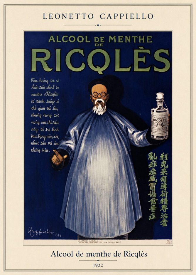 Leonetto Cappiello Alcool De Menthe De Ricqlès II No4 - Poszter
