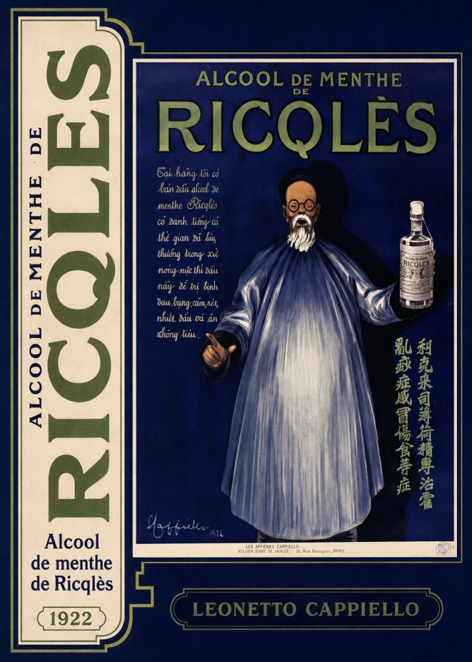 Leonetto Cappiello Alcool De Menthe De Ricqlès II No5 - Poszter