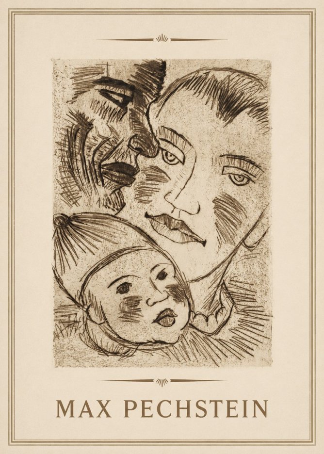 Max Pechstein Fischerfamilie No3 - Poszter