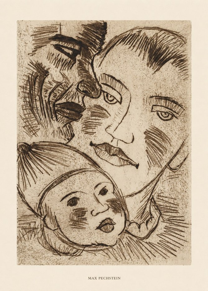 Max Pechstein Fischerfamilie No6 - Poszter