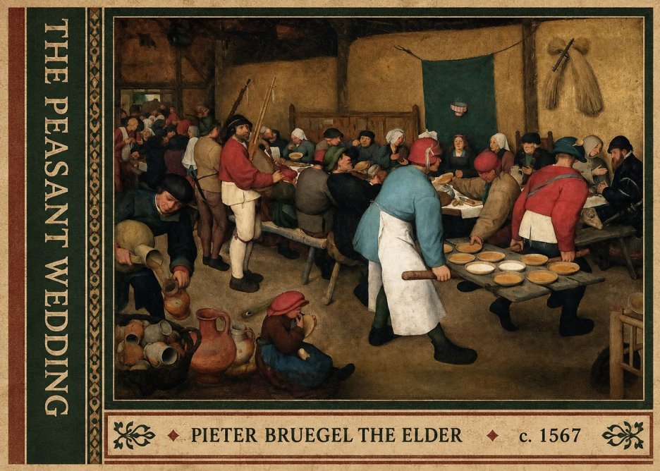 Pieter Bruegel The Peasant Wedding III No2 - Poszter
