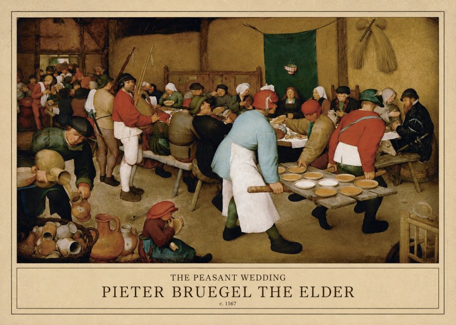 Pieter Bruegel The Peasant Wedding IV No1 - Poszter
