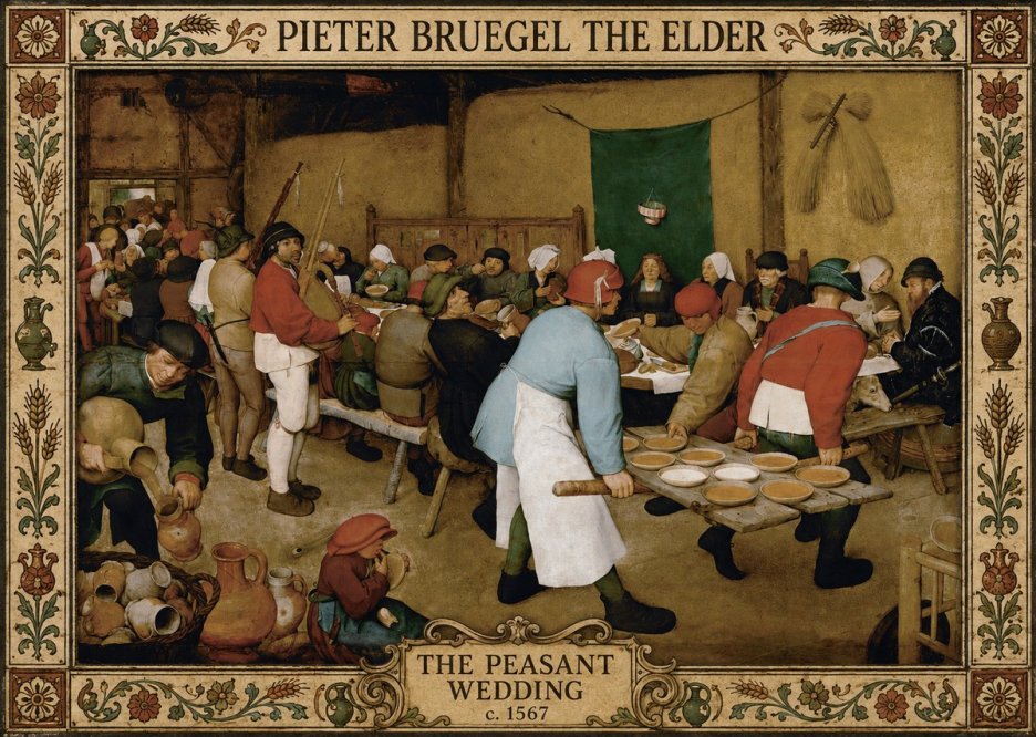 Pieter Bruegel The Peasant Wedding IV No5 - Poszter